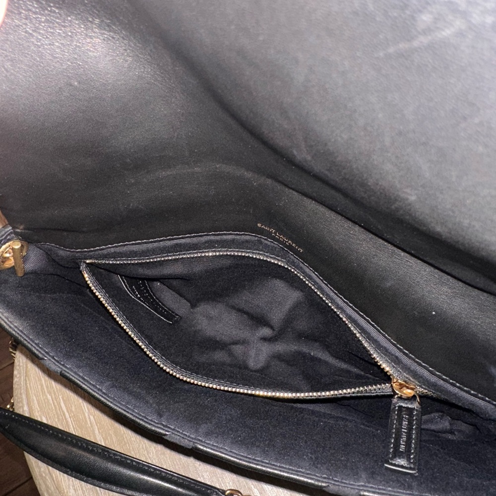 RARE🌹Saint Laurent Jamie bag suede leather YSL purse rive gauche patchwork bag - Picture 10 of 16